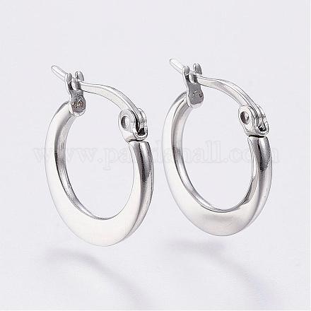 304 Stainless Steel Hoop Earrings EJEW-F105-24P-1