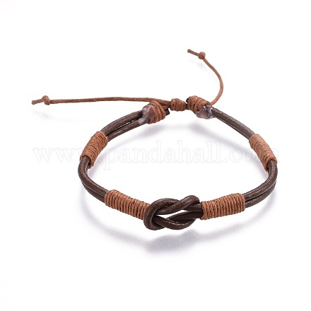 Bracelets en cuir de vachette BJEW-JB04132-02-1