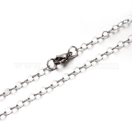 304 Stainless Steel Cable Chain Necklace Making NJEW-P047-36-1