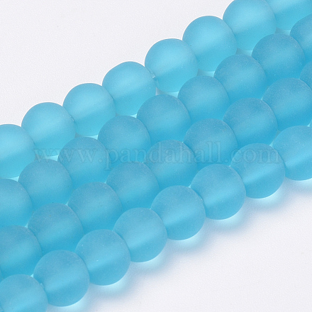 Chapelets de perles en verre transparente   GLAA-Q064-07-4mm-1
