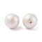 Plated ABS Plastic Beads, Round, White, 20mm, Hole: 2mm