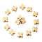 Brass Beads, Cross, Cadmium Free & Nickel Free & Lead Free, Real 18K Gold Plated, 8x8x3mm, Hole: 1.4mm