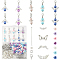 DIY Pendant Decoration Making Kits, including Glass Pearl Beads, Alloy Beads & Lobster Claw Clasps, 304 Stainless Steel Open Jump Rings, Iron Pins, Mixed Color