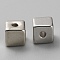 CCB Plastic Beads, Square, Platinum, 5x5x5mm, Hole: 1.6mm