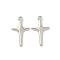 Alloy Pendants, Rack Plating, Star Charms, Platinum, 19x11.5x2mm, Hole: 1.2mm
