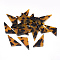 Cellulose Acetate(Resin) Pendants, Triangle, Goldenrod, 42.5x17.5x2.5mm, Hole: 1.5mm