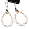 Glass & Acrylic Mobile Straps, White, 19cm, 2pcs/set