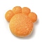 Imitation Food Opaque Resin Decoden Cabochons, Bread, Paw Print, 20.5x21.5x8.5mm