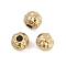 Textured 316 Surgical Stainless Steel Beads, Round, Ion Plating(IP), Golden, 4.5x5x5mm, Hole: 1.6mm