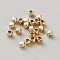 Brass Beads, Cube, Real 14K Gold Plated, 2x2x2mm, Hole: 1.4mm