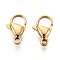 304 Stainless Steel Lobster Claw Clasps, Ion Plating(IP), Real 18K Gold Plated, 11.8~12.1x7x3.5mm, Hole: 1.6mm