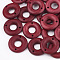 Pear Wood Links, Dyed, Donut, Crimson, 20x4mm, Hole: 1.8mm