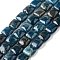 Natural Apatite Beads Strands, Square, 8.5x8.5x4.5mm, Hole: 0.9mm, about 46pcs/strand, 15.91''(40.4cm)