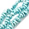 Baking Paint Electroplated Synthetic Non-magnetic Hematite Beads Strands, Nuggets, Aquamarine, 5~8x4~5x3~4mm, Hole: 1mm, about 120pcs/strand, 15.75 inch(40cm)