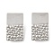 304 Stainless Steel Stud Earrings Findings, Rectangle, 27x16.5mm