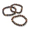 Natural Tiger Eye Beaded Stretch Bracelets, Round, Beads: 8~8.5mm, Inner Diameter: 2-1/8 inch(5.5cm)