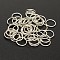 Brass Round Rings, Soldered Jump Rings, Closed Jump Rings, Cadmium Free & Nickel Free & Lead Free, Silver, 18 Gauge, 6x1mm, Inner Diameter: 4mm