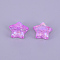 Phantom Resin Beads, DIY Accessories, Star, Violet, 25x26x11mm, Hole: 3.5mm