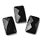 Natural Black Onyx(Dyed & Heated) Pendants, Rectangle, Faceted, 30~30.5x18~18.5x6~6.5mm, Hole: 1.5mm