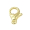 Brass Lobster Claw Clasps, Cadmium Free & Nickel Free & Lead Free, Golden, 12.5x8x3mm, Hole: 1.6mm