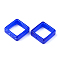 Acrylic Bead Frame, Imitation Gemstone Style, Rectangle, Blue, 28x27x9.5mm, Hole: 1.5mm, about 160pcs/500g