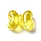 Transparent Acrylic Beads, Bowknot, Yellow, 11x15x8mm, Hole: 3mm, about 550pcs/500g