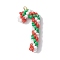 Japanese Seed Beads Beaded Charms, Candy Cane Pendants, with Jump Rings, Colorful, 29x15x5mm, Hole: 2.8mm