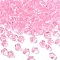 50G Transparency Acrylic Beads, Nuggets, Faceted, Flamingo, 9x6mm