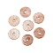 Brass Spacer Beads, Long-Lasting Plated, Heishi Beads, Flat Round, Rose Gold, 6x0.5mm, Hole: 1.2mm