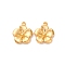 Brass Pendants, Flower Charms, Long-Lasting Plated, Nickel Free, Real 18K Gold Plated, 17x14x3mm, Hole: 1.5mm