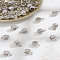 40Pcs Barrel Alloy Tube Bails, Loop Bails, Platinum, 12x7x8mm, Hole: 2mm, Inner Diameter: 5mm