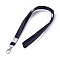 Polyester Neck Strap Lanyard, with Lobster Claw Clasps, Black, 48.5x1.5cm