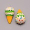 Resin Pendant, Ice Cream, Lime Green, 40x21.5mm, Hole: 1.8mm