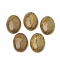 Natural Ripple Jasper Cabochons,  Oval, Goldenrod, 25x18x7.5~8mm