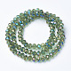 Electroplate Transparent Glass Beads Strands EGLA-A034-T2mm-G08-2
