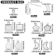 Creatcabin kit fai da te per la creazione di orecchini STAS-CN0001-38-2