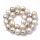Hebras de perlas keshi de perlas barrocas naturales PEAR-R064-98-2
