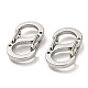 304 Stainless Steel Double Gated Carabiner S-Hook Clasps STAS-F296-06P-2