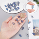 SUNNYCLUE 1 Box 50Pcs Glass Fish Beads Summer Electroplated Glass Bead Half Transparent Carved Frosted Blue Beads for Jewellery Making Ocean Animal Elastic Thread Beading Kit Bracelet Earrings Supply EGLA-SC0001-09B-3