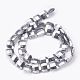 Electroplated Non-magnetic Synthetic Hematite Beads Strands G-P367-A02-2