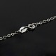 Rhodium Plated 925 Sterling Silver Necklaces STER-M034-34-3