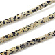 Natur Dalmatiner Jaspis Perlen Stränge G-F247-21-1