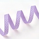 水玉柄リボングログランリボン  lt.purple  斜線上の3点  幅約3/8インチ（10mm）  50ヤード/ロール（45.72メートル/ロール） RC10mm-44-1