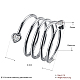 Модный латунь кубического циркония палец кольца RJEW-BB18904-8-3