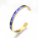 304 Stainless Steel Cuff Bangles BJEW-Q684-05G-1