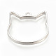 Pendentifs de lunette arrière ouverte pour chaton en alliage de placage de rack PALLOY-R099-29P-FF-2