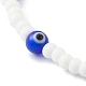 Perles de verre et perles de chalumeau faites à la main bracelets extensibles pour enfant BJEW-JB06475-02-4