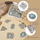 16Pcs 8 Styles Synthetic Turquoise Pendants FIND-TA0002-15-4