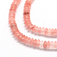 Chapelets de perles cerise quartz en verre G-UK0003-05N-3
