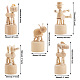 5 Stück 5 Stil Schima Holz DIY Hund & Elefant & Puppe & Schnecke Kleintier Desktop Ornamente DJEW-CF0001-01-3